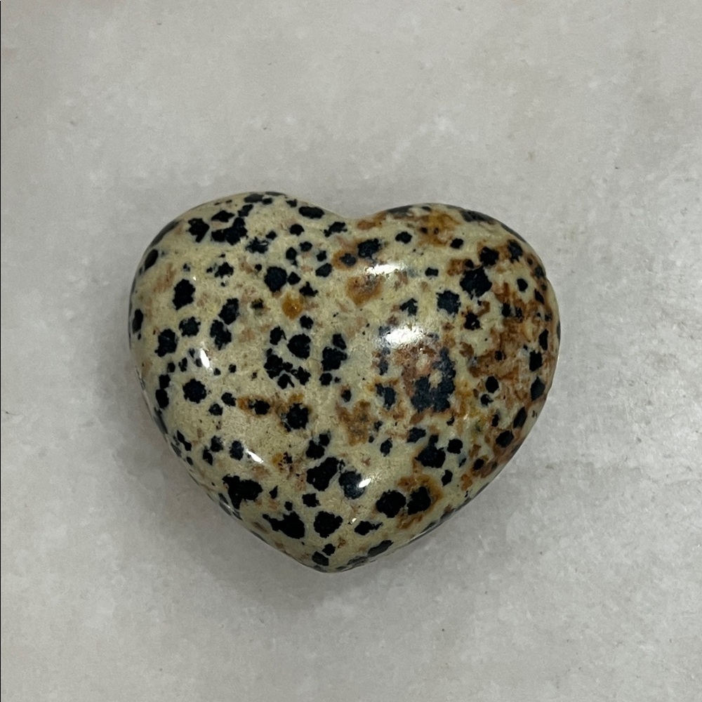 Dalmatian Jasper Heart-Shaped Stone